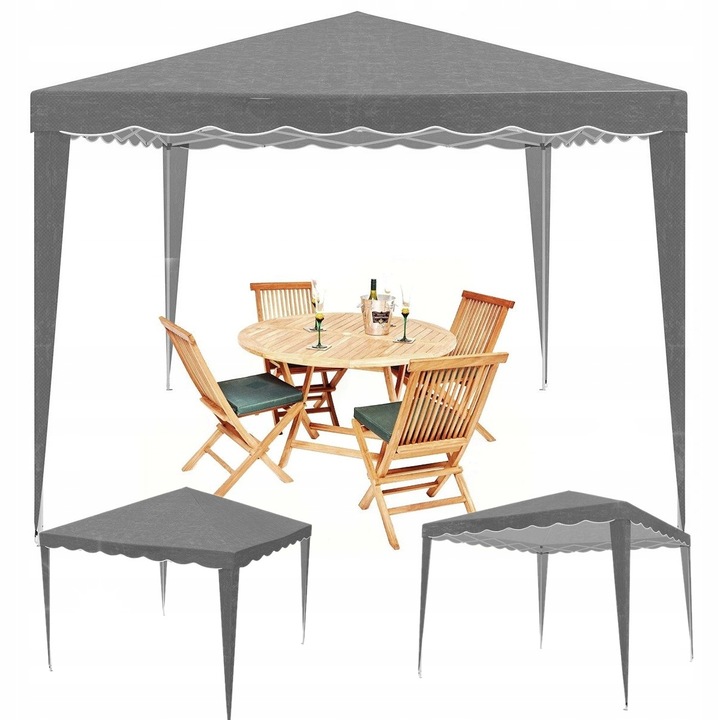 Градински павилион 3x3m PREMIUM DELUXE, водоустойчив, с чанта за съхранение, 250cm височина