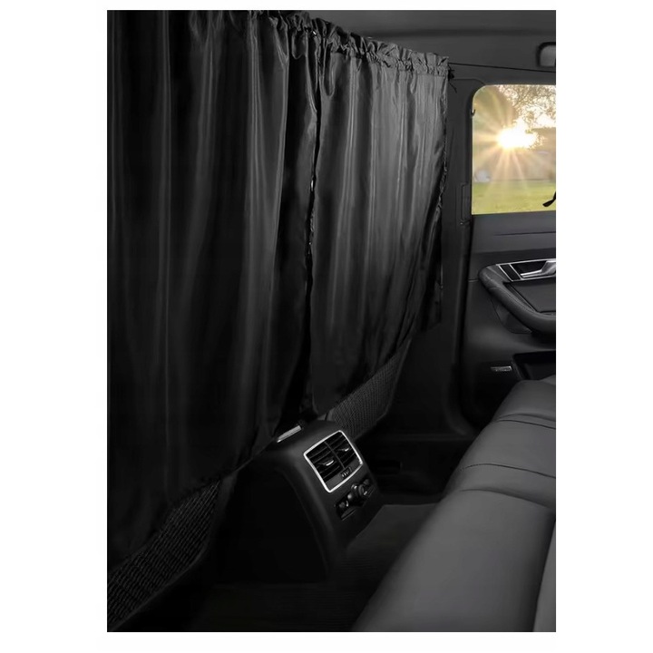 Комплект 2 броя автомобилни завеси, 80x70см, за задно стъкло, непрозрачност 2%, монтаж с велкро