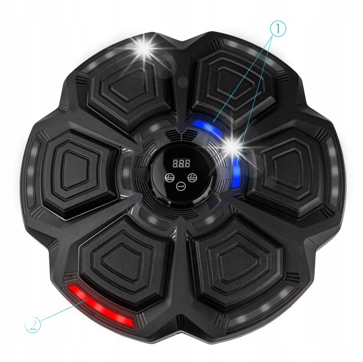 Tinta box interactiva cu LED, set complet cu manusi, 41x41x5,2cm, neagra