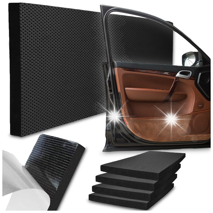 Комплект от 4 броя предпазители за стена на гараж, защита от пяна, 2 см, черен, 40x20 см