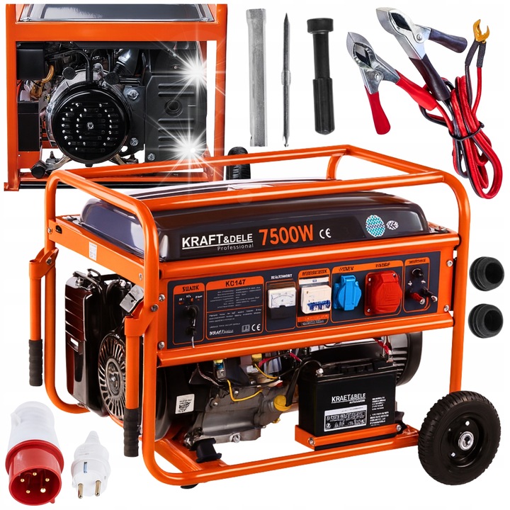 Generator electric 7500W, 230/400V, motor 4-timpuri, benzina, 25L