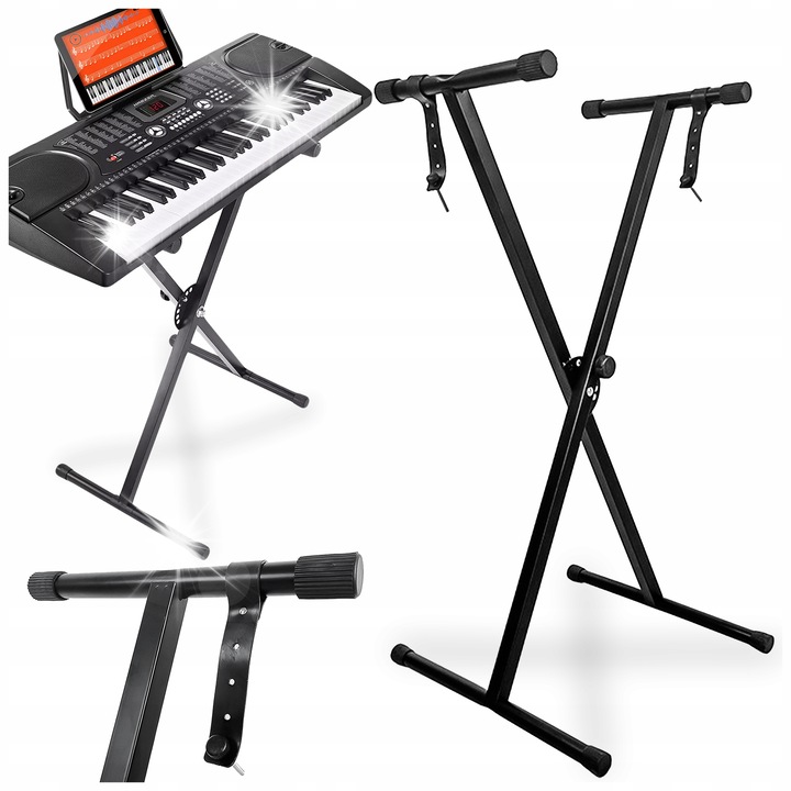 Stativ pentru keyboard, tip X, negru, 7 pozitii de inaltime, capacitate 15 kg