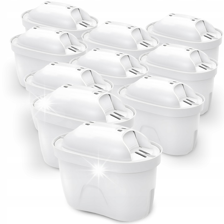 Set 10 filtre apa pentru cana, Dafi, elimina impuritatile, 7.5x10.5x6cm