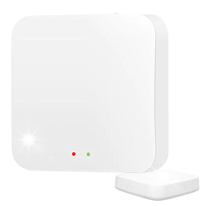 Bramka ZigBee 3.0 WiFi, Tuya Smart Life, control multiple dispozitive, 8,5x9x2,2cm
