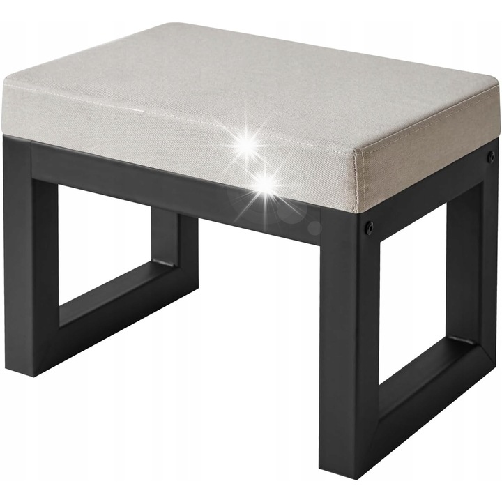 Taburet, 40x30x30cm, szürke, minimalista design, multifunkcionális