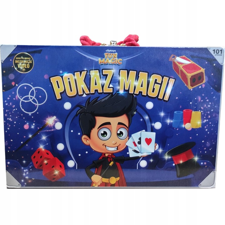Set de Magie pentru Copii, 101 Trucuri, Valiza Stilata, 6 ani+