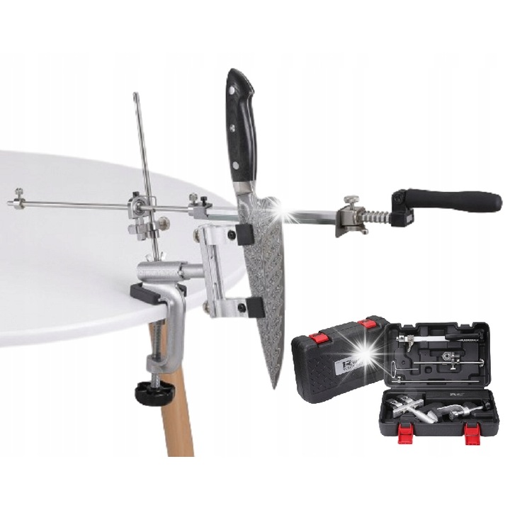 Ascutitoare de cutite, Ruixin Pro RX-009, set cu 4 pietre, diverse granulatii, pentru cutite, foarfeci, maciuci