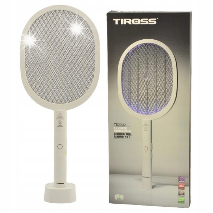 Автоматичен електрически капан за насекоми, TIROSS, 2 в 1, 54,5x22,5см, USB зареждане