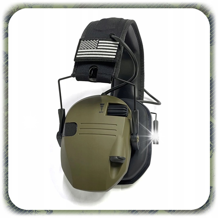 Casti de protectie pentru tir, reducere zgomot 23 dB, verde, 20,5x11,7x26,9cm