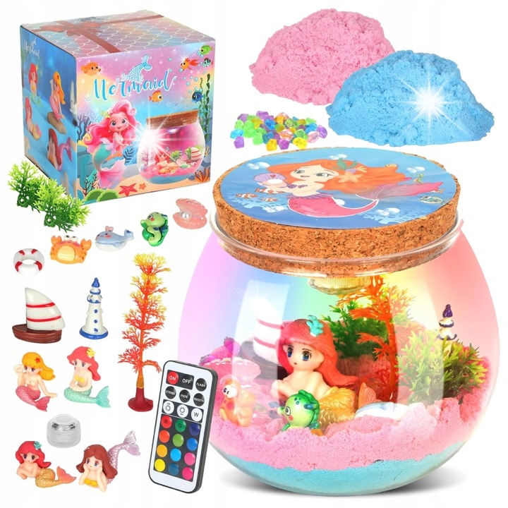 Lampa de veghe pentru copii, set DIY, cu sirena, lumini LED multicolore, 3-12 ani