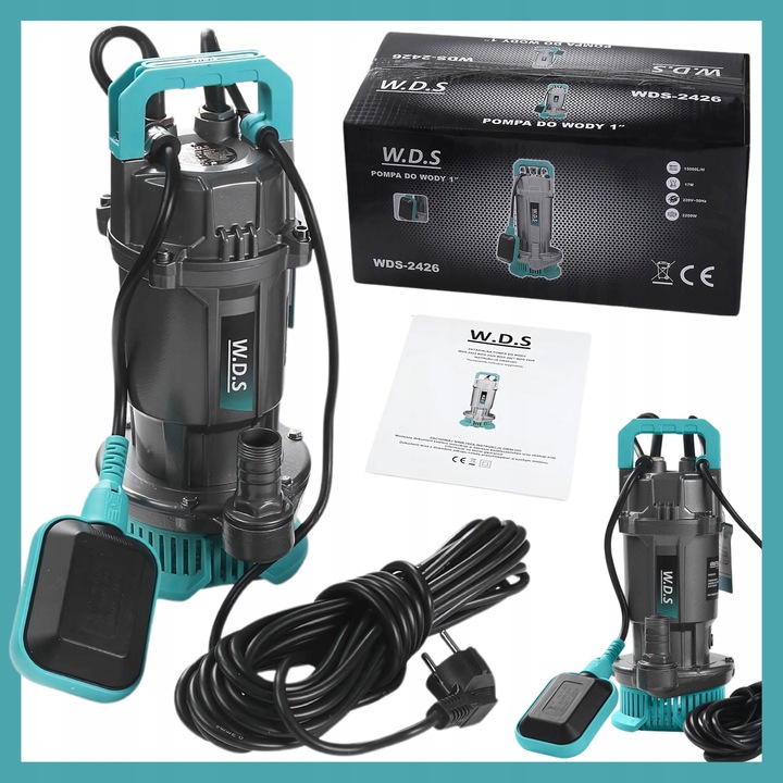 Потопяема метална водна помпа за мръсна и чиста вода, 1.5kW, 230V