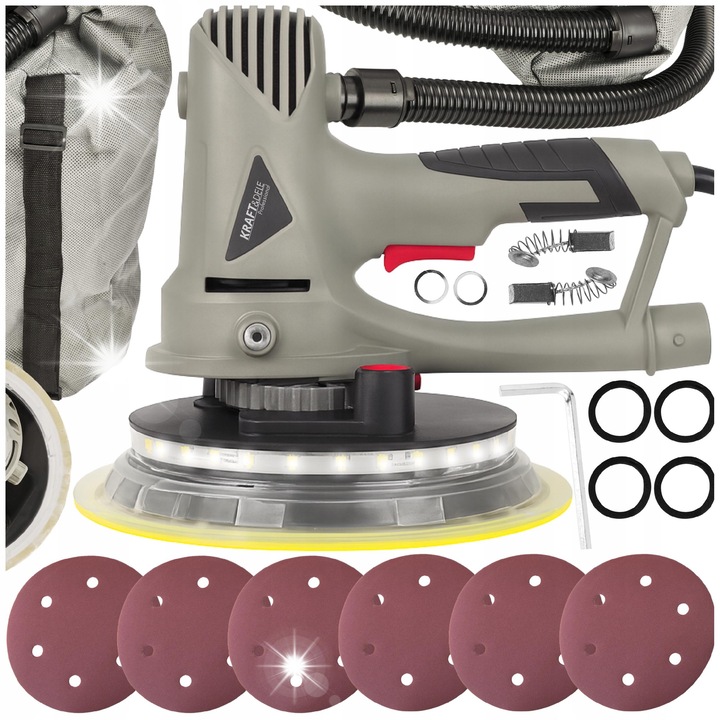 Шлайфмашина за гипсокартон, 180мм, с LED