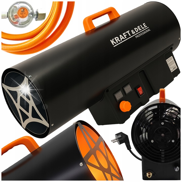 Kraft&Dele ipari hőlégfúvó 60kW termosztáttal, gázüzemű