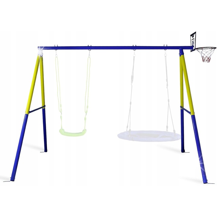 Zestaw leagane copii, 4 in 1, giallo-albastru, dimensiuni variabile, capacitate 200 kg