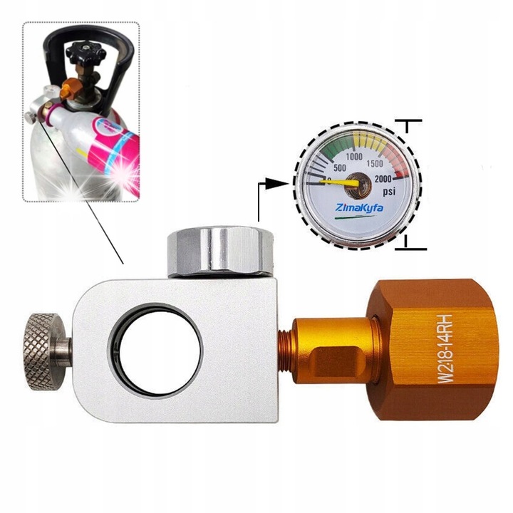 SodaStream Quick Connect adapter, beépített nyomásmérővel