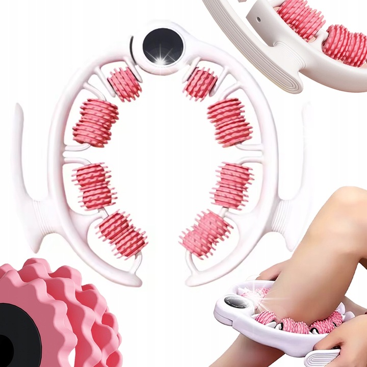 Ръчен масажор за тяло, антицелулитен, лесен за употреба, бял/розов