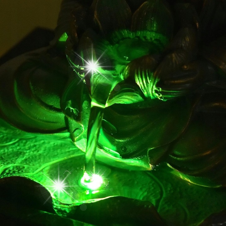 Декоративен LED фонтан, модел Дзен, воден ефект, 30x45см, многоцветен