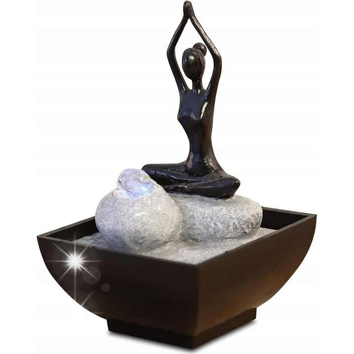 Fontana decorativa LED, model Wodospad, dimensiuni mici, stil modern, set pentru decorare interioara