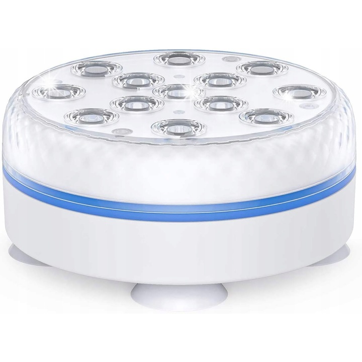 Lumina LED RGB, waterproof, cu telecomanda, 16 culori, pentru decorare piscine si spa