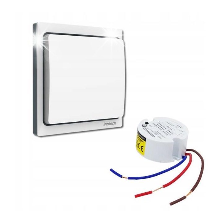 Linptech K4RW1 vezeték nélküli, elemek nélküli kapcsoló, vízálló, 1x adó