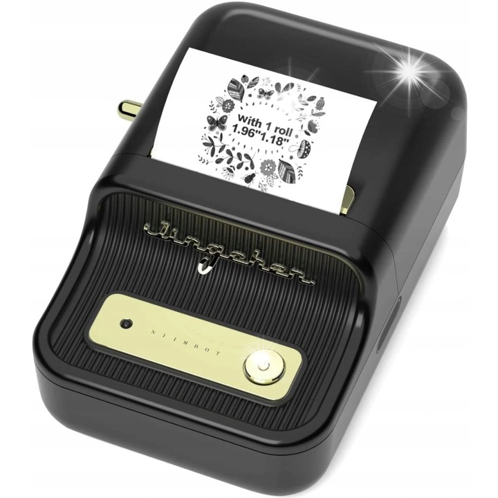 Преносим термопринтер Niimbot B21, Bluetooth, 50 мм, комплект с ролка етикети 50x30 мм