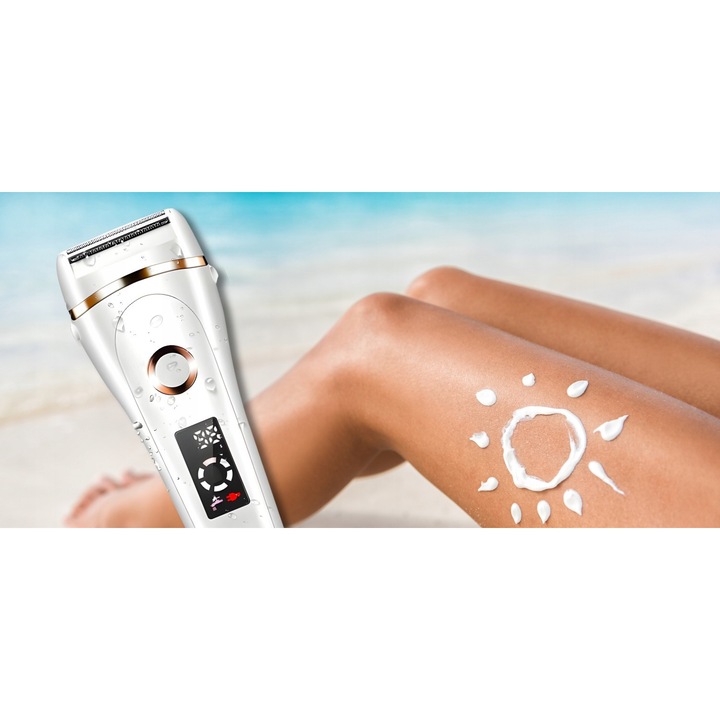 Epilator 3 in 1, Minexo, alb, waterproof, USB, set complet