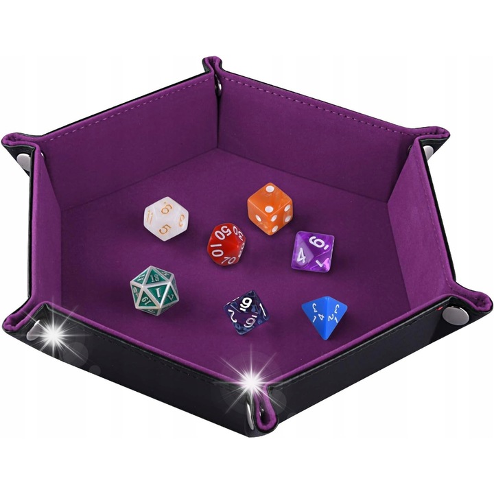 Taca pliabila pentru jocuri RPG, multicolor, 6 colturi