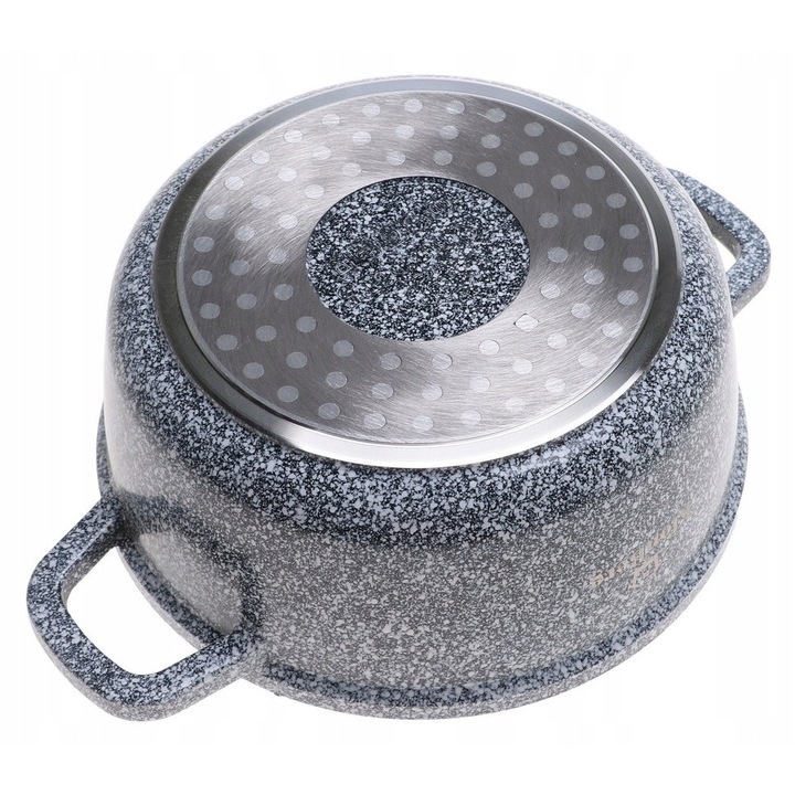 Oala 28 cm, marmura, 6.5L, pentru gatit si coacere, multicolor