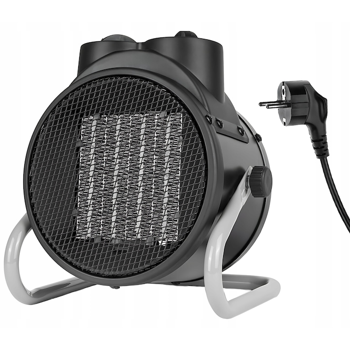 Incalzitor electric ZAM 2kW, termostat, consum redus de energie, mobilitate compacta, 26x24x20cm