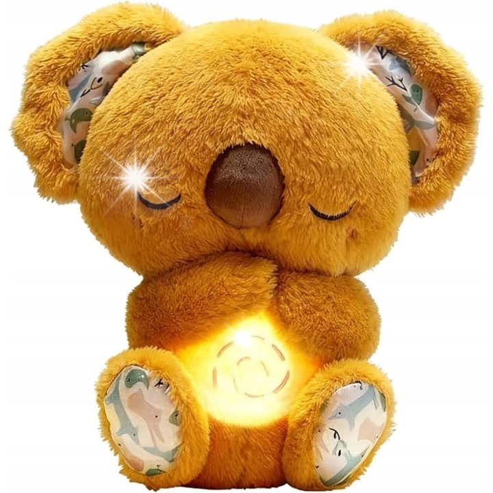 Плюшена играчка Sleep Koala, с дишаща светлина и музика, мек материал, за бебета