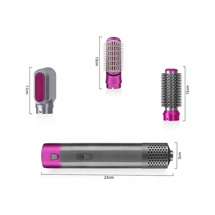 Hajszárító, szürke/rózsaszín, 1000W, 3 hőmérsékletfokozat