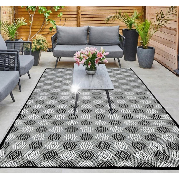 Többfunkciós kültéri szőnyeg, 150x100cm, víz- és UV-álló, ideális piknikre és kempingezésre