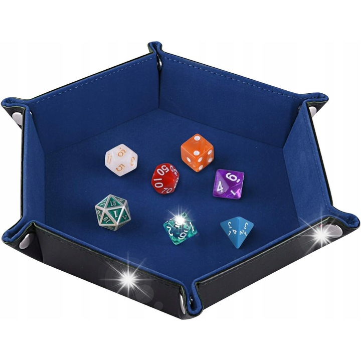 Tálca RPG játékokhoz, többszínű, 6 sarok, összecsukható