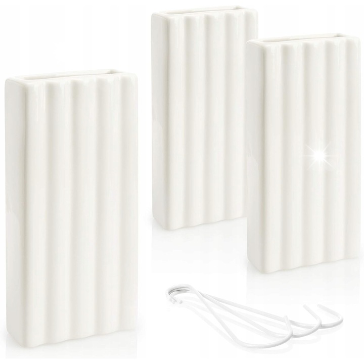 3 db kerámia párásító készlet, fehér, 19,5x9,5x4cm