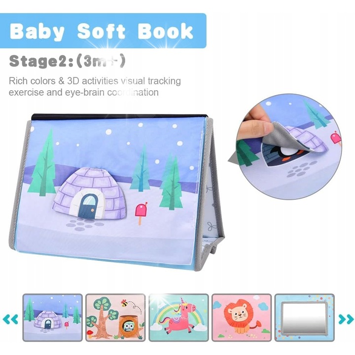 Jucarie interactiva pentru bebelusi, educationala, cu oglinzi