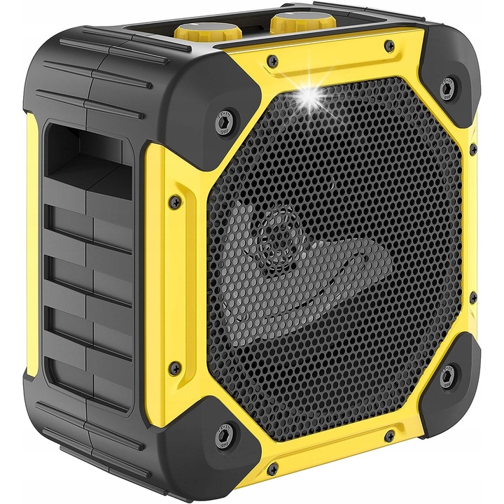 Aeroterma electrica 3000W, termoventilator, 2 niveluri de incalzire, galben-negru, 24,6x24,8x16,2cm