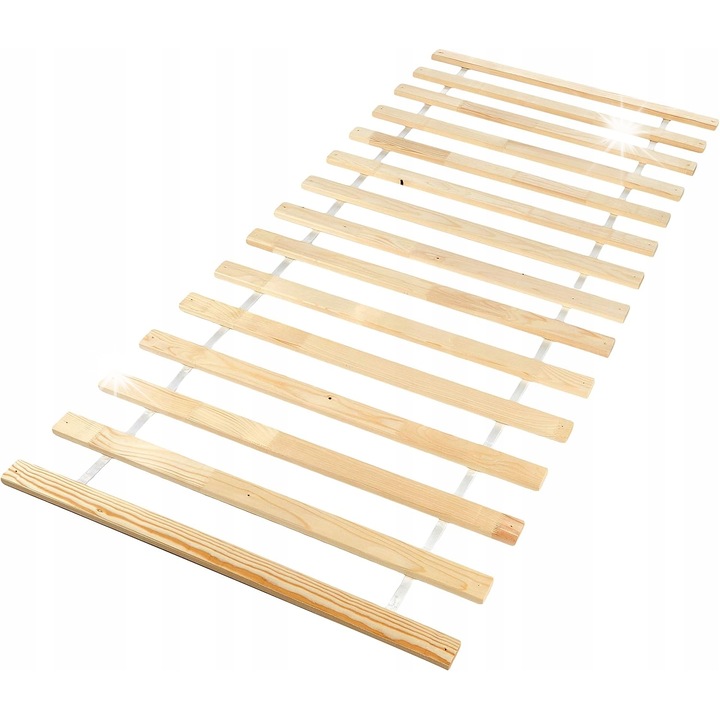 Подматрачна рамка от борово дърво, 13 ламели, 90x200 см, стабилна конструкция, лесен монтаж