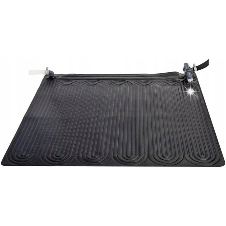 Covor solar pentru incalzirea apei in piscina, 120x120cm, 2 adaptoare B, tehnologie ecologica, neagra