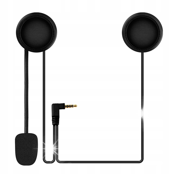 Комплект слушалки с микрофон EJEAS за интерком V6/V6 Pro, USB-C, 2 стерео високоговорителя, съвместими с отворени и затворени каски