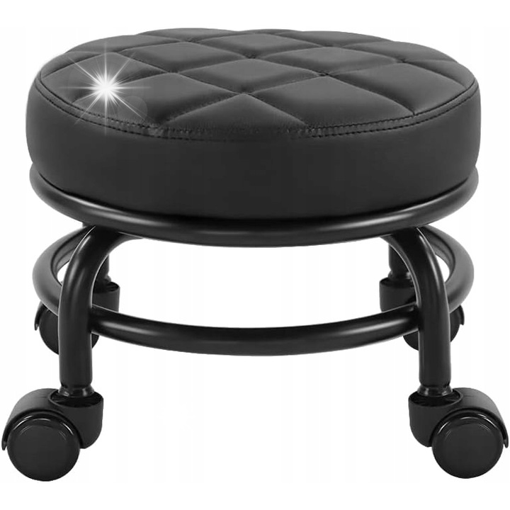 Въртяща се табуретка, 360°, черна, 37x25,5см, многофункционален комплект