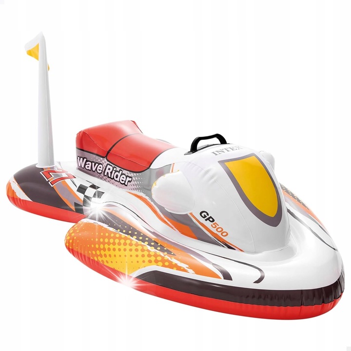 Jetski gonflabil pentru copii INTEX GP500, design modern, 117x77cm, multicolor