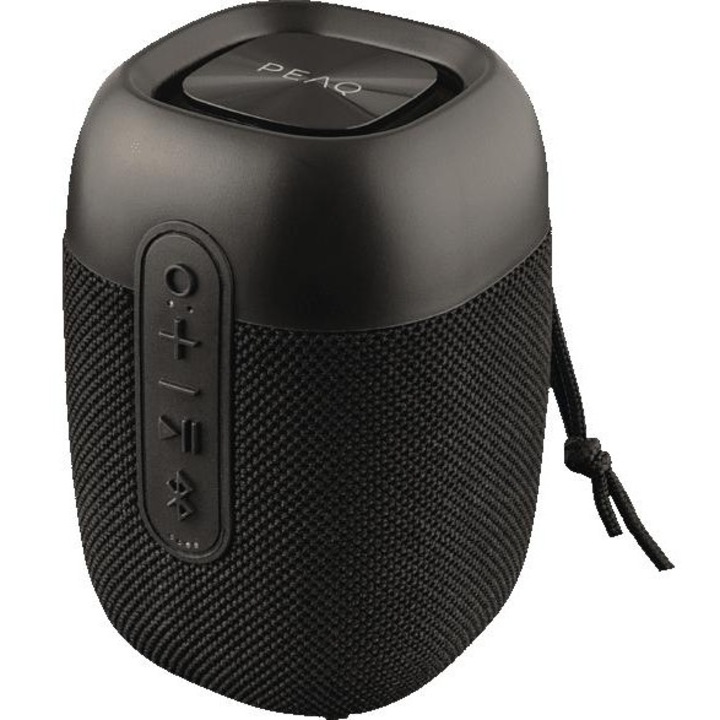 Boxa portabila Peaq, model PPA 205, rezistenta la apa, Bluetooth, 5 ore autonomie, neagra