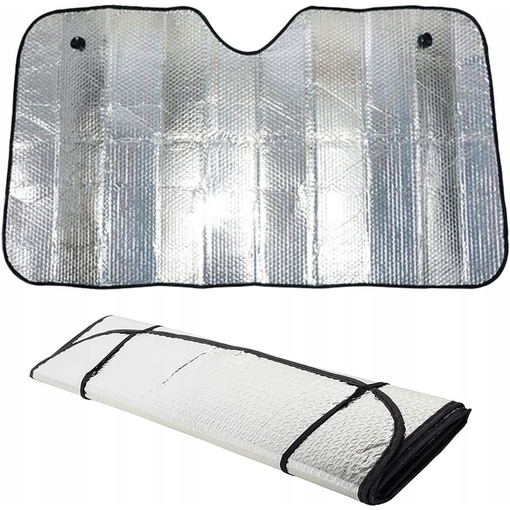 Сенник за предно стъкло на кола, 130x60см, алуминиев, устойчив на атмосферни влияния, целогодишна употреба