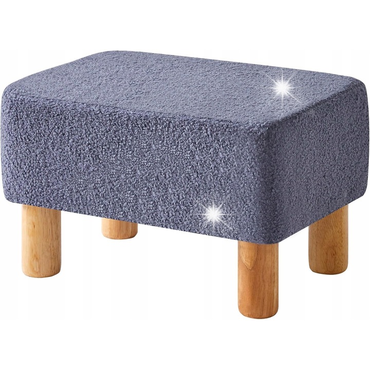 Taburet, puf, mic, pe picioare, pentru salon, culoare neagra