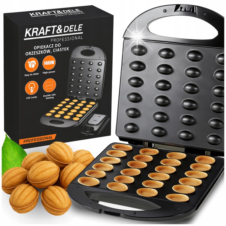 Opiekacz pentru prajituri, 24 forme, putere 1400-1600W, suprafata antiaderenta, ergonomic