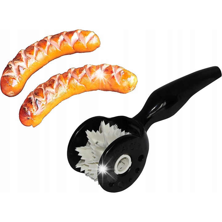 Cutter pentru carnati, RUKAUF, 18,8x5,2x6,1cm, plastic, negru