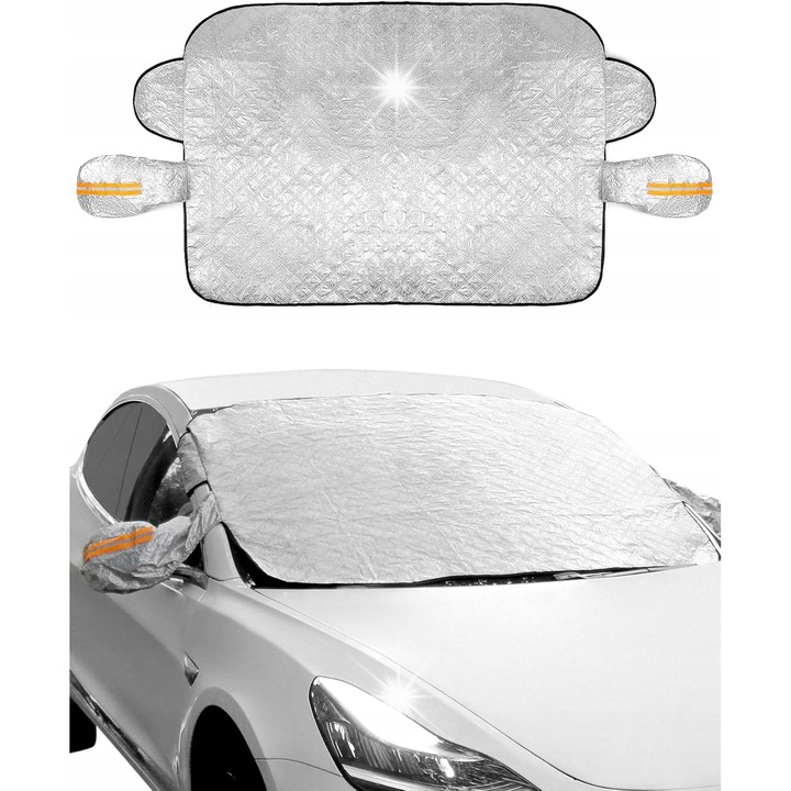 Защитно покривало за предно стъкло на автомобил, размери 145x113см, водоустойчиво, с магнити, целогодишна защита