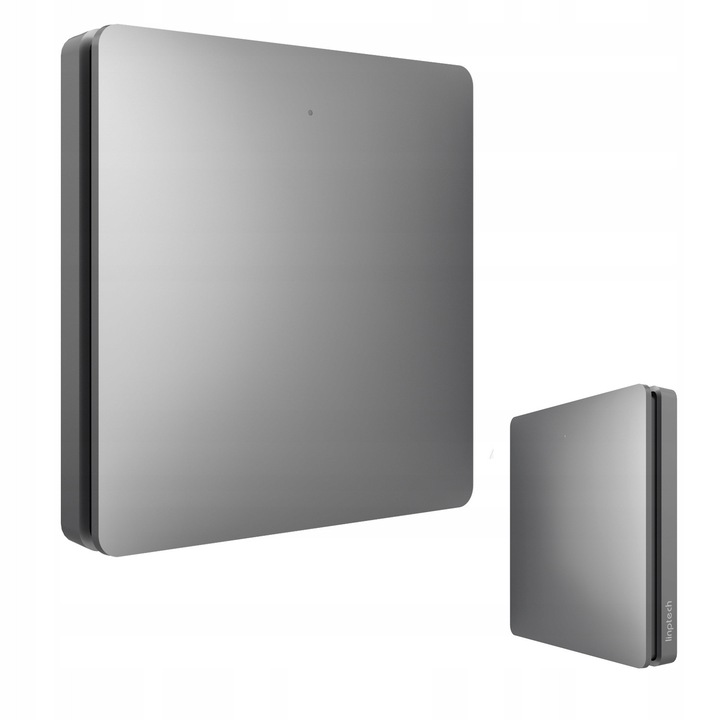 Linptech K9W1 akkumulátor nélküli kapcsoló, szürke, mechanikus, vízálló, 1x adóval