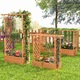 Pergola din lemn pentru flori, design natural, dimensiuni mari, lemn de molid, interior/exterior