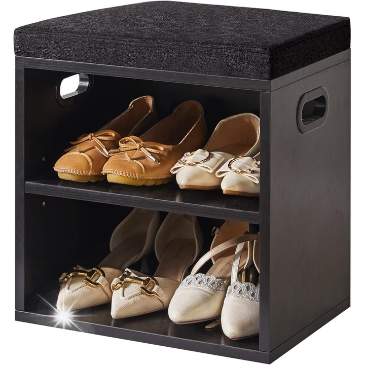 Cipősszekrény, cipőtároló pad, polcokkal